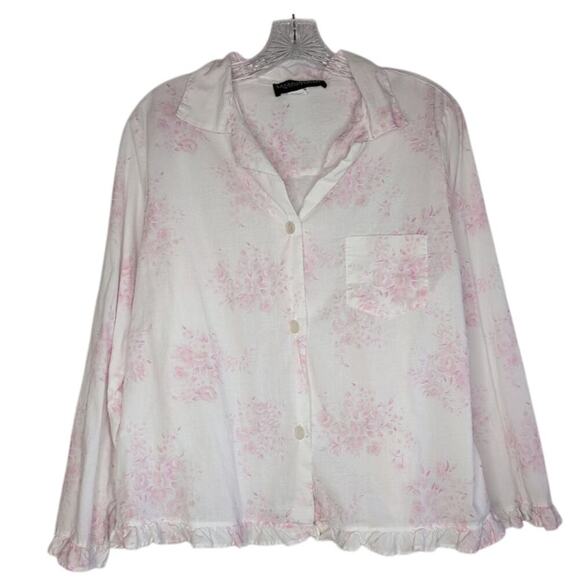 Harve Bernard by Bernard Holtzman floral print button-front shirt, size Med - Picture 1 of 7
